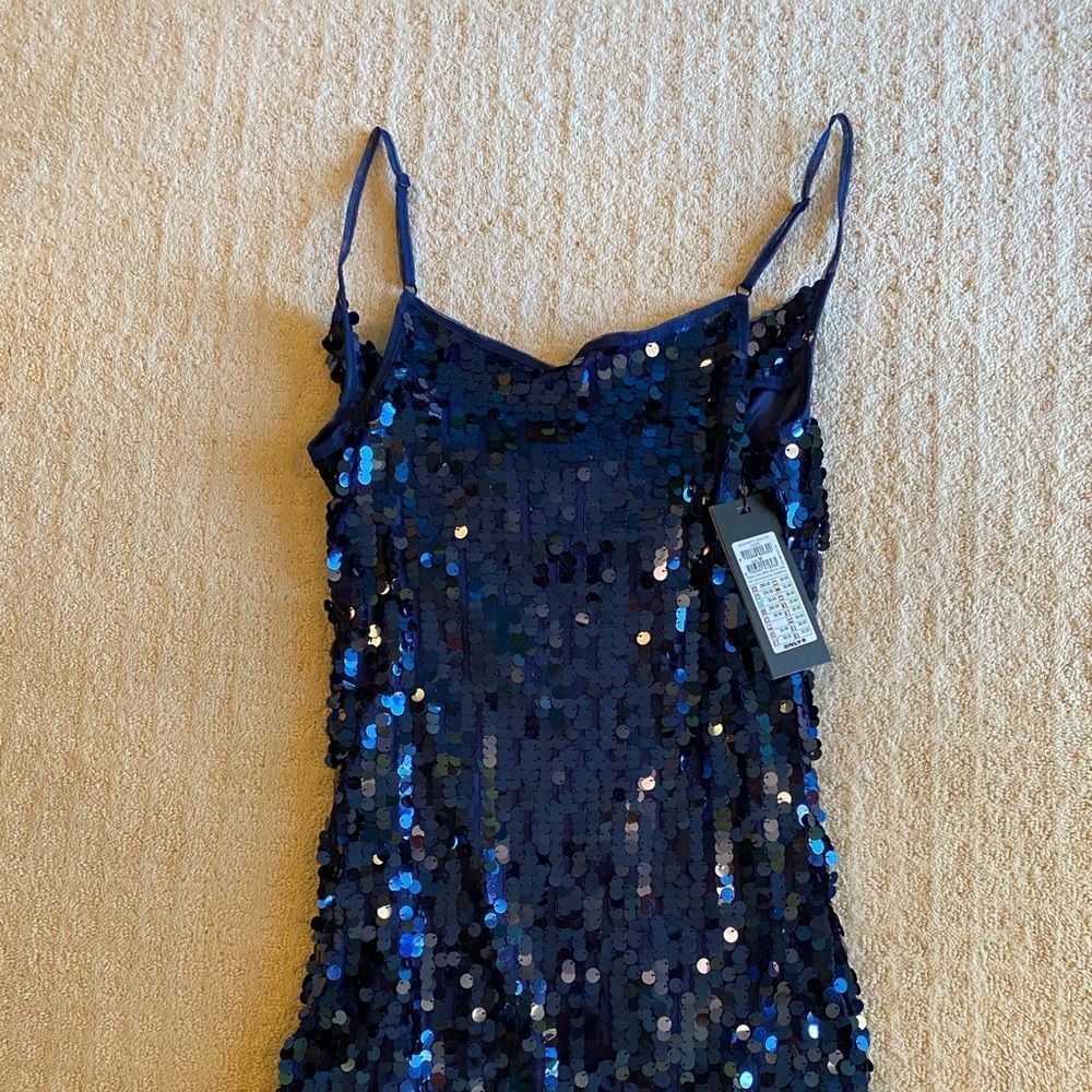NWT beautiful blue Only sequinned tank top - Picture 6 of 13